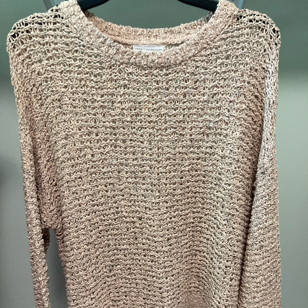 Coco & Jaimeson, Blush Pink Sweater, Size Medium